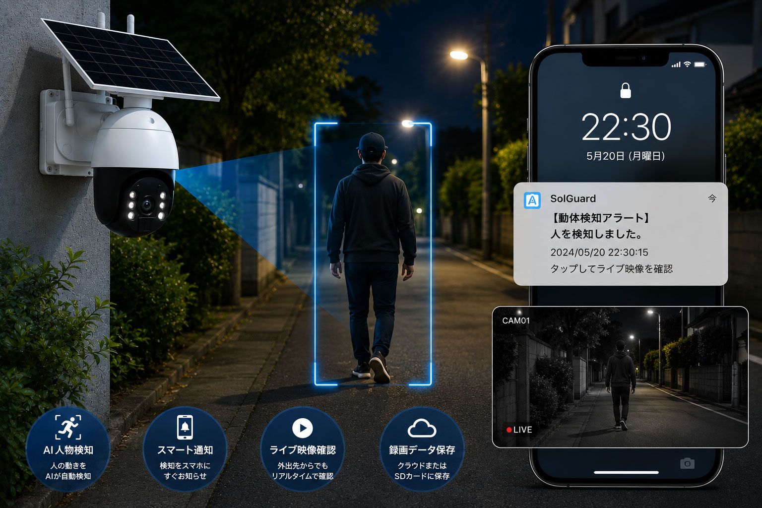 AI人物検知・スマート通知